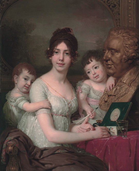 Portrait of Countess Liubov Ilyinichna Kusheleva, née Bezborodko (1783-1809) with children a Wladimir Lukitsch Borowikowski