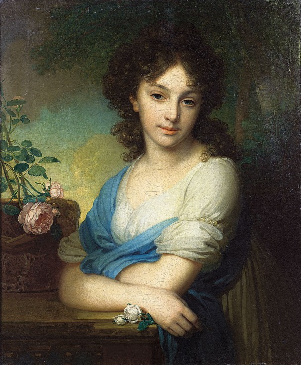 Portrait of Yelena Naryshkina (1785–1855) a Wladimir Lukitsch Borowikowski