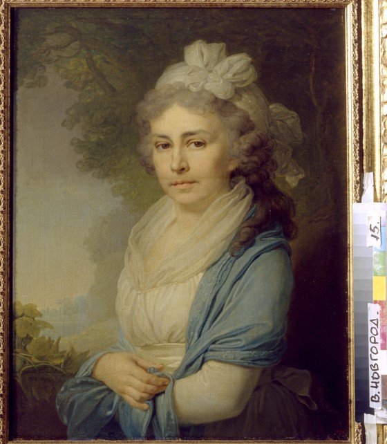 Portrait of Yelizaveta Ivanovna Neklyudova (1773-1796), née Levashova a Wladimir Lukitsch Borowikowski