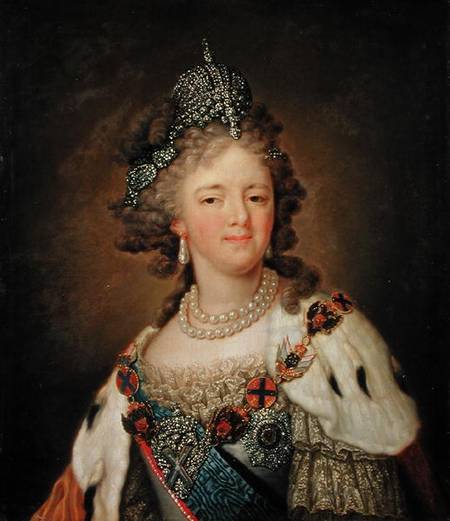 Portrait of Empress Maria Fyodorovna (1759-1828) a Wladimir Lukitsch Borowikowski