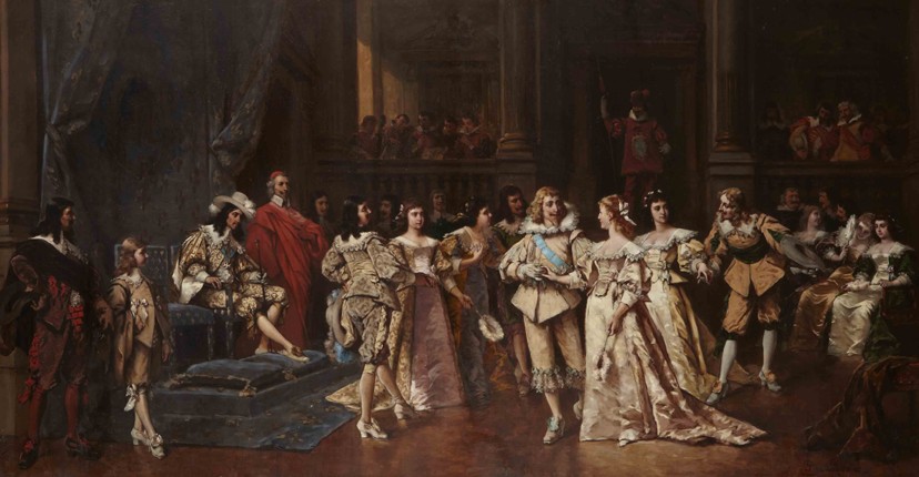 The Ball at the Court of Louis XIII of France a Wladyslaw Bakalowicz