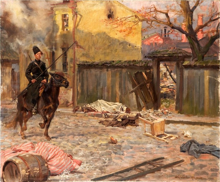 The Raid (Pogrom) a Wojciech Kossak