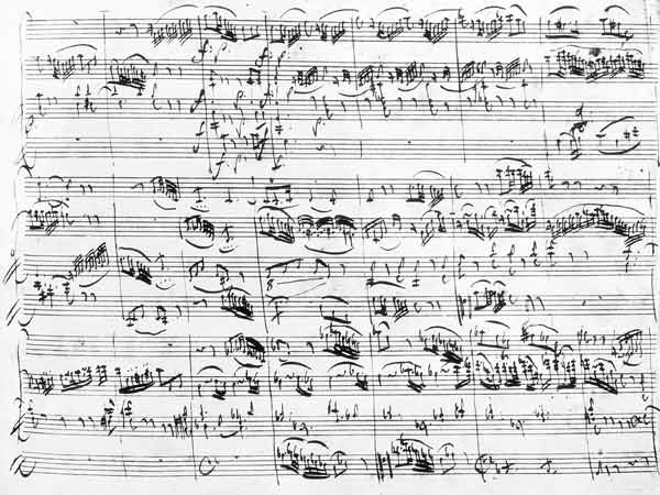 Trio in G major for violin, harpsichord and violoncello (K 496) 1786 (11th page) a Wolfgang Amadeus Mozart