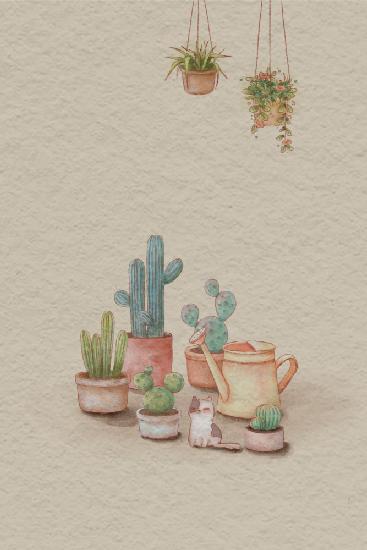 Cactus and cat