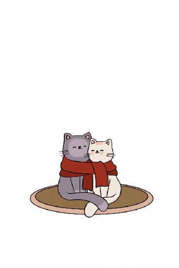 Cute Cat Couple