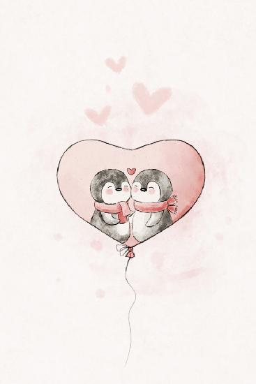 Penguin in love