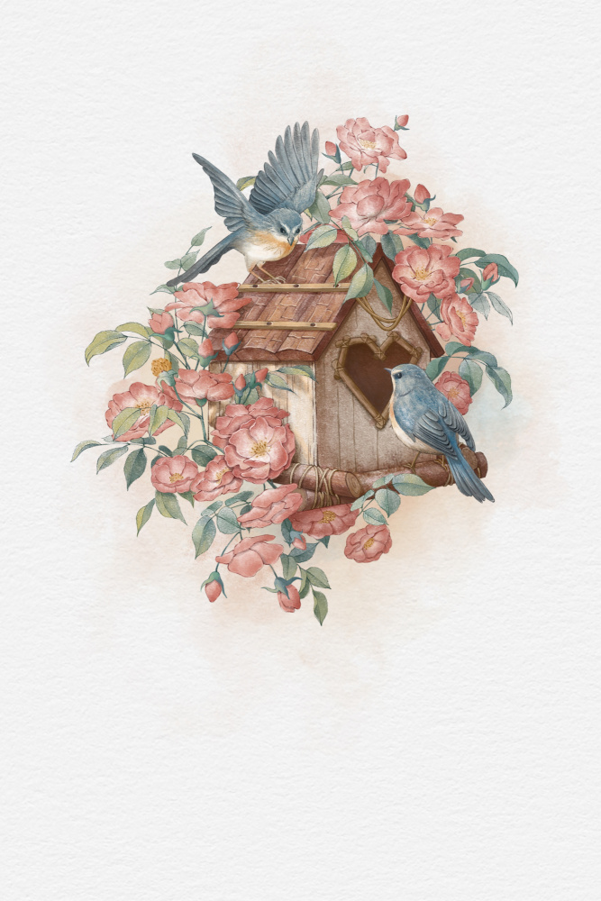 Bird House and rose a Xuan Thai