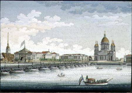 View from the River Neva over St. Isaac's Square and St. Isaac's Bridge a Yegor Yakovlevich Vekler