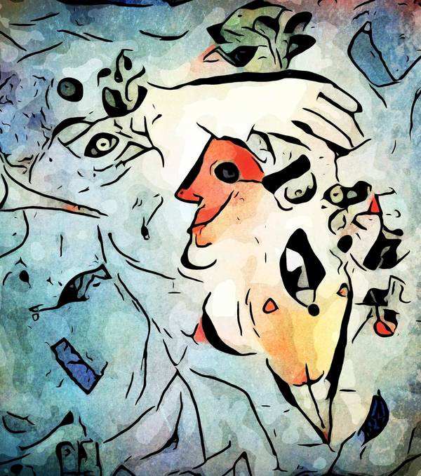 Miro trifft Chagall (Le ciel bleu) a zamart