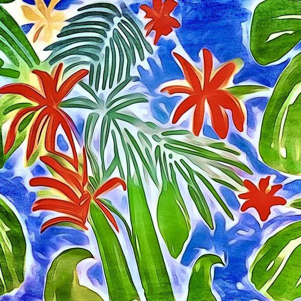 Rote Blumen-Matisse inspired a zamart