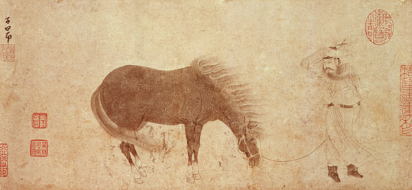 Horse and Groom in Winter a Zhao Mengfu Chao Meng-Fu or